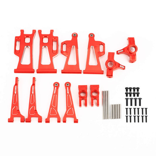 RCAWD mjx RCAWD Hyper Go Full Aluminum Suspension Arm Set With Steering knuckle