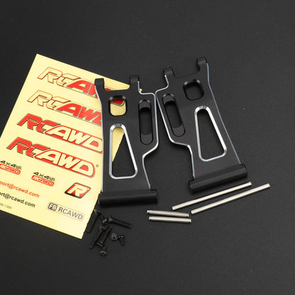 RCAWD mjx Rear Lower Suspension arm Set / Black RCAWD Hyper Go Full Aluminum Suspension Arm Set With Steering knuckle
