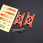 RCAWD mjx Rear Lower Suspension arm Set / Red RCAWD Hyper Go Full Aluminum Suspension Arm Set With Steering knuckle For MJX 1/14 4WD Hyper Go Upgrade Parts