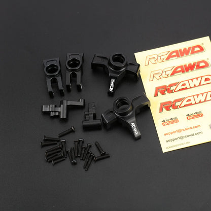 RCAWD mjx Steering Assembly Set / Black RCAWD Hyper Go Full Aluminum Suspension Arm Set With Steering knuckle