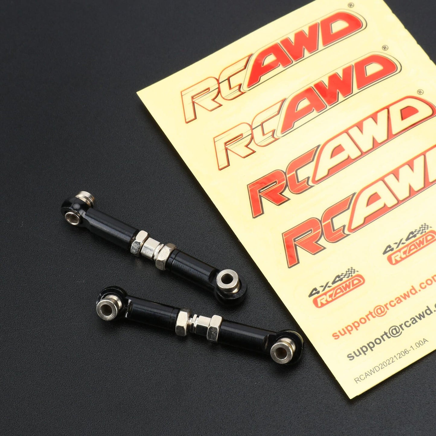 RCAWD mjx Steering linkage Set / Black RCAWD Hyper Go Full Aluminum Suspension Arm Set With Steering knuckle
