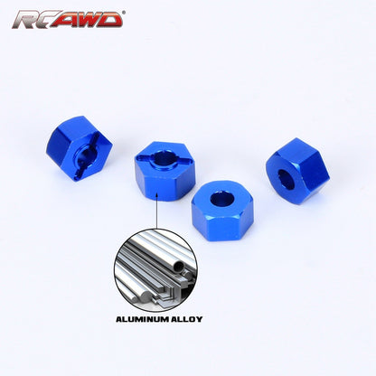 RCAWD RC 7mm Wheel Hubs 4pc for 1/10 Traxxas Slash 4wd Upgrades - RCAWD