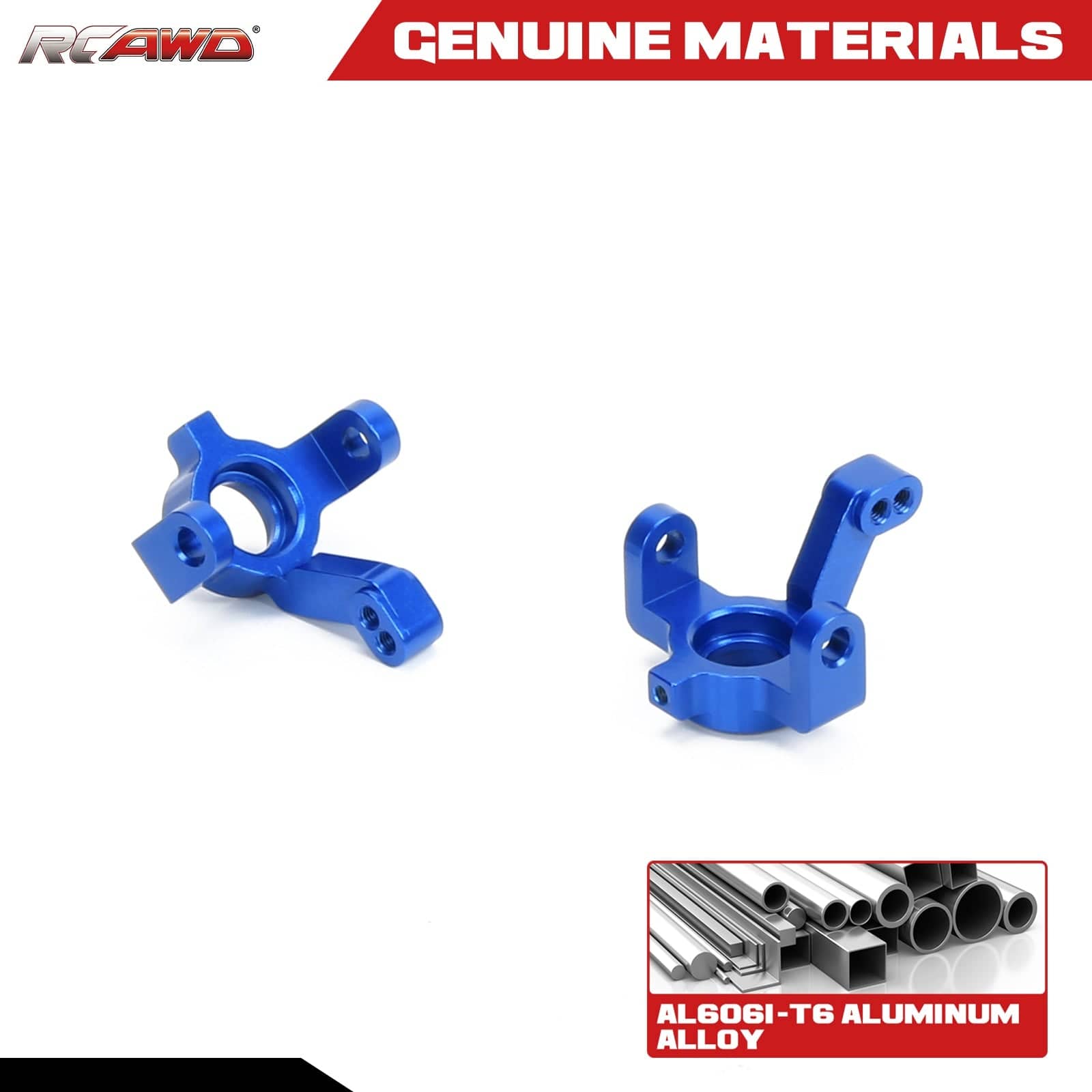 RCAWD RC Aluminum Steering Blocks & Carriers Stub Axle & Caster blocks (c - hubs) Set for 1/18 Traxxas Latrax Upgrades - RCAWD