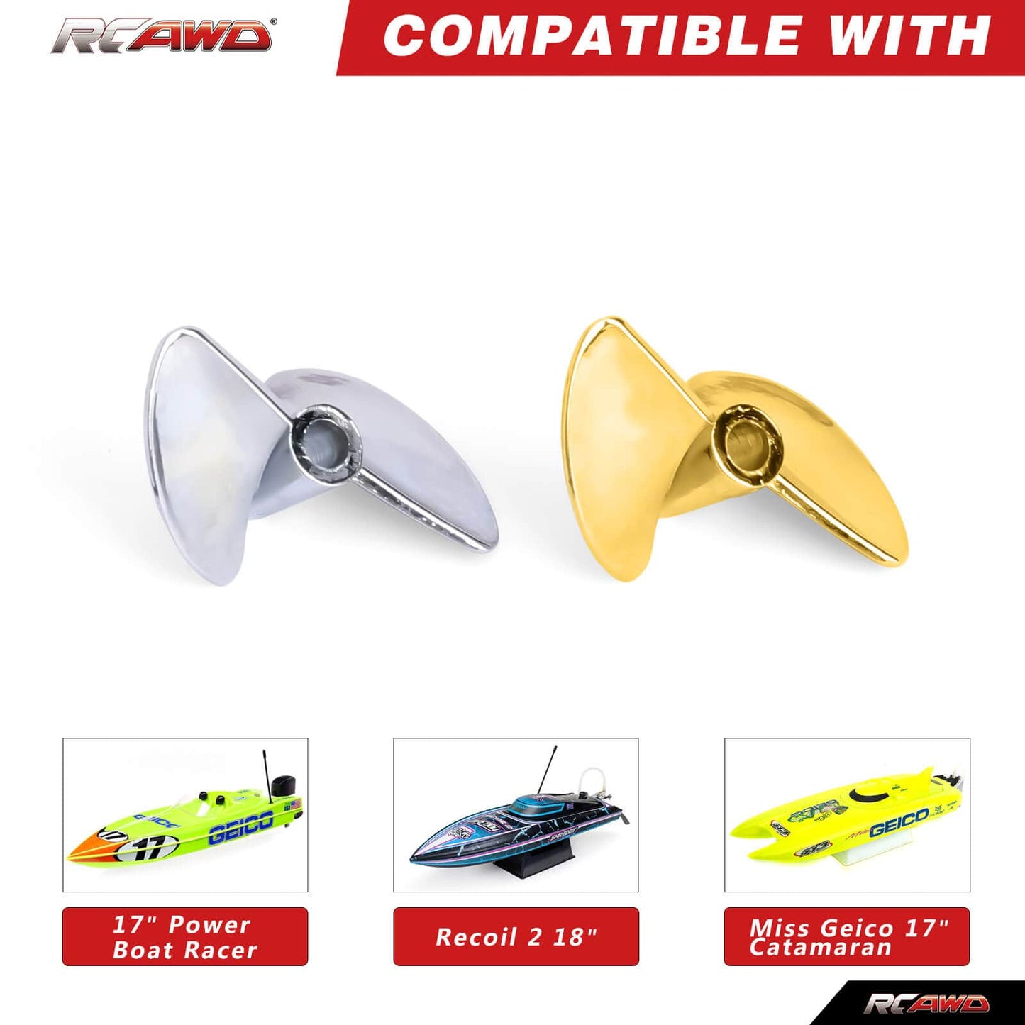 RCAWD RC BOAT Propeller Set RCAWD Pro Boat 1.4 Propeller Set