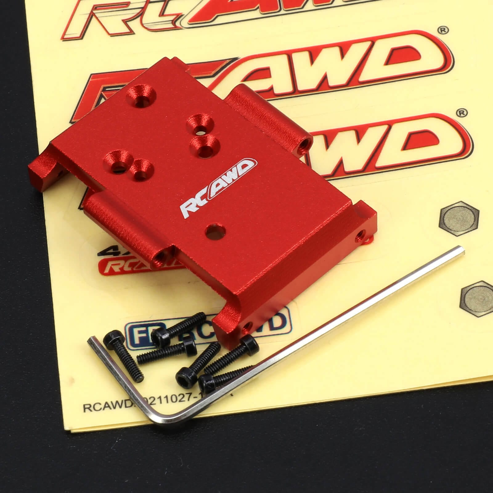 RCAWD RC CRAWLER UPGRADE PARTS RCAWD Hobby Plus 1/18 CR18P Metal Gearbox Combo Transmission Mount Plate Upgrade Parts 240302