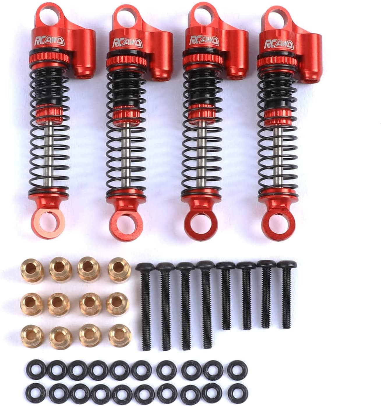 RCAWD RC CRAWLER UPGRADE PARTS RCAWD Hobby Plus 1/18 Upgrade Parts Shocks Oil Type Front Rear Shock 240303