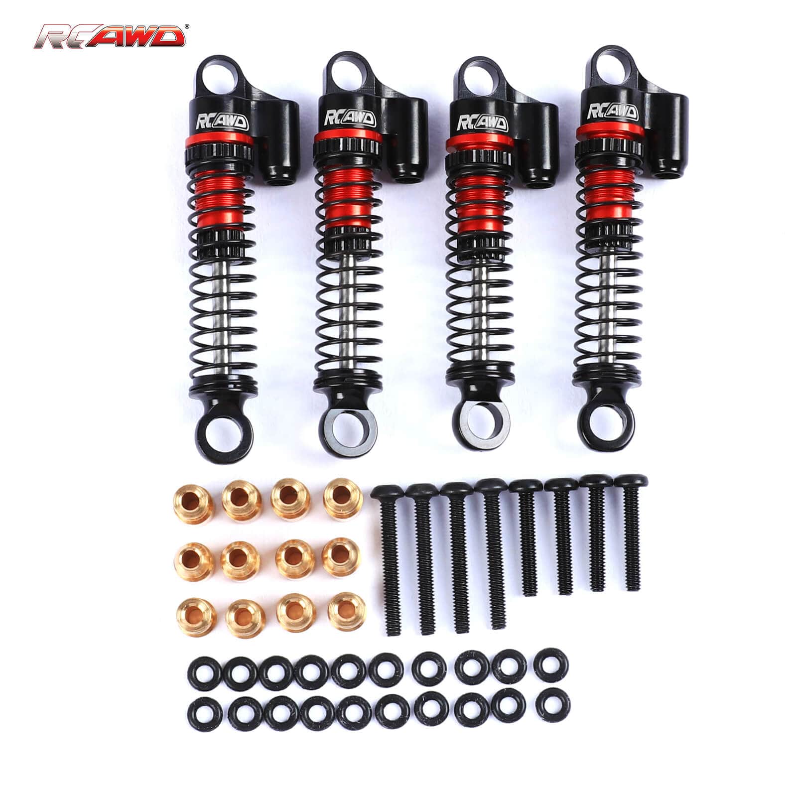 RCAWD RC CRAWLER UPGRADE PARTS RCAWD Hobby Plus 1/18 Upgrade Parts Shocks Oil Type Front Rear Shock 240303