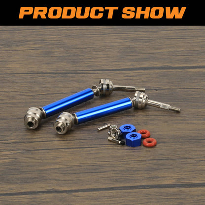 RCAWD RC CVD Drive Shafts Set with 12mm Hex for 1/10 Slash 4X4 Upgrades - RCAWD