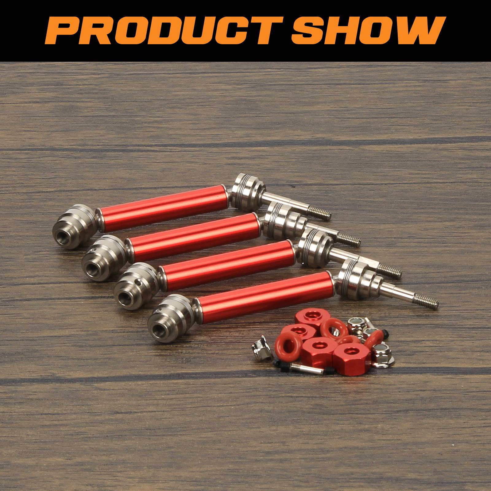 RCAWD RC CVD Drive Shafts Set with 12mm Hex for 1/10 Slash 4X4 Upgrades - RCAWD