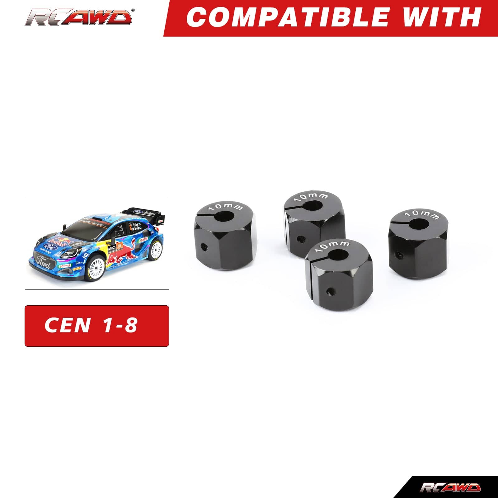 RCAWD RCAWD 1/8 CEN Racing Upgrades Alloy 12MM Wheel Hex