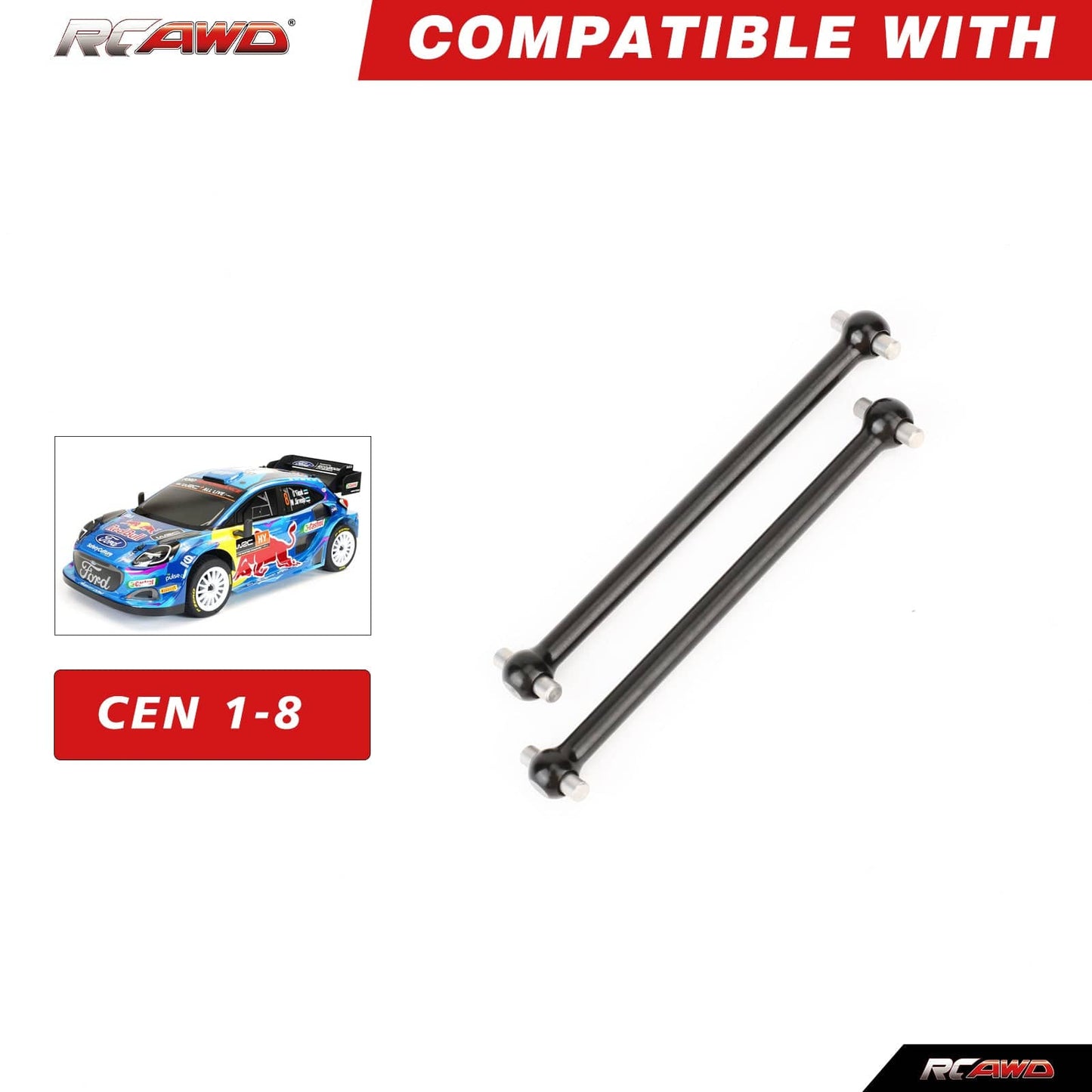 RCAWD RCAWD 1/8 CEN Racing Upgrades Driveshaft & Axle Set CM0206BL