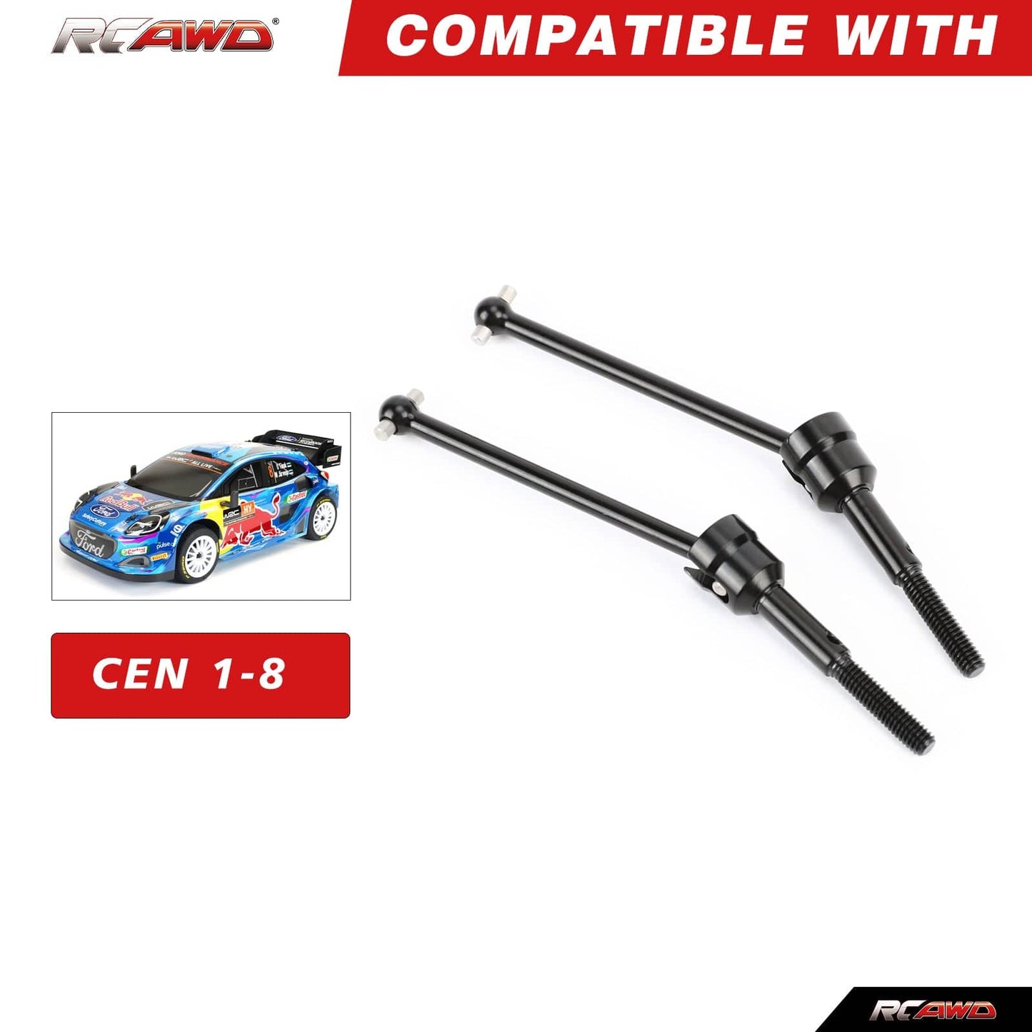 RCAWD RCAWD 1/8 CEN Racing Upgrades Driveshaft & Axle Set CM0206BL