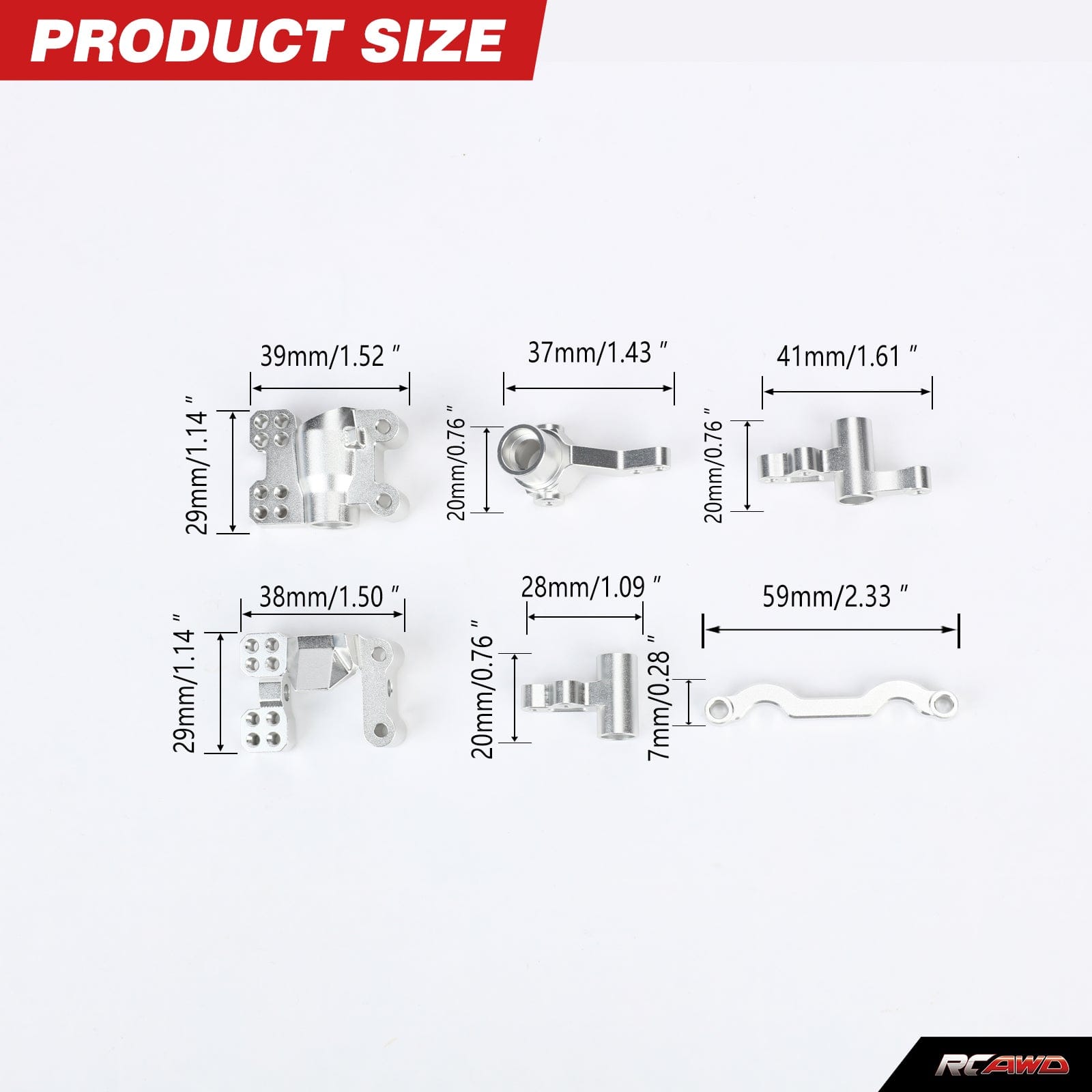 RCAWD RCAWD 1/8 CEN Upgrade Steering Bellcrank Knuckle CM02002