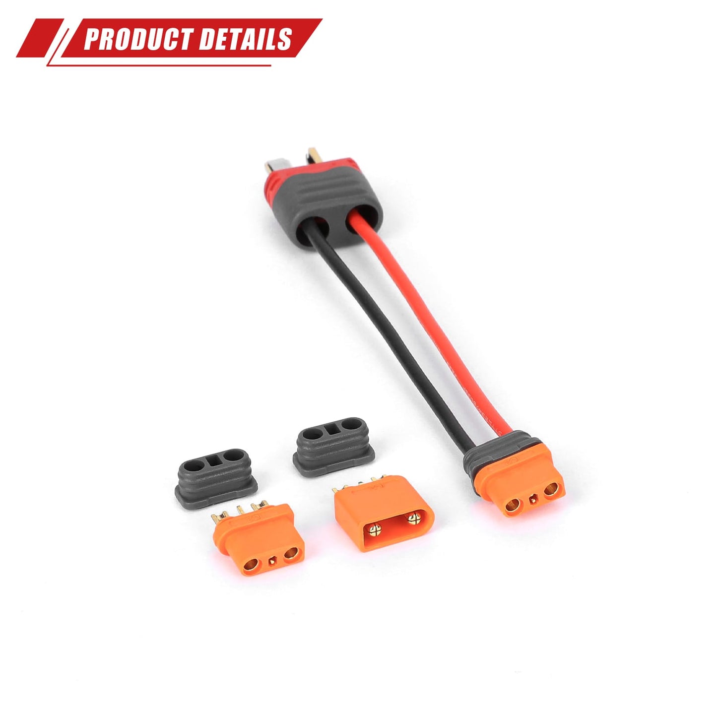 RCAWD RCAWD Battery Adapter Cable IC2 Female to T-Plug Male