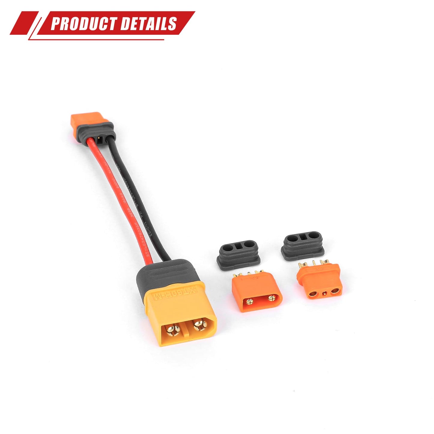 RCAWD RCAWD Battery Adapter Cable IC2 Female to XT60 Male