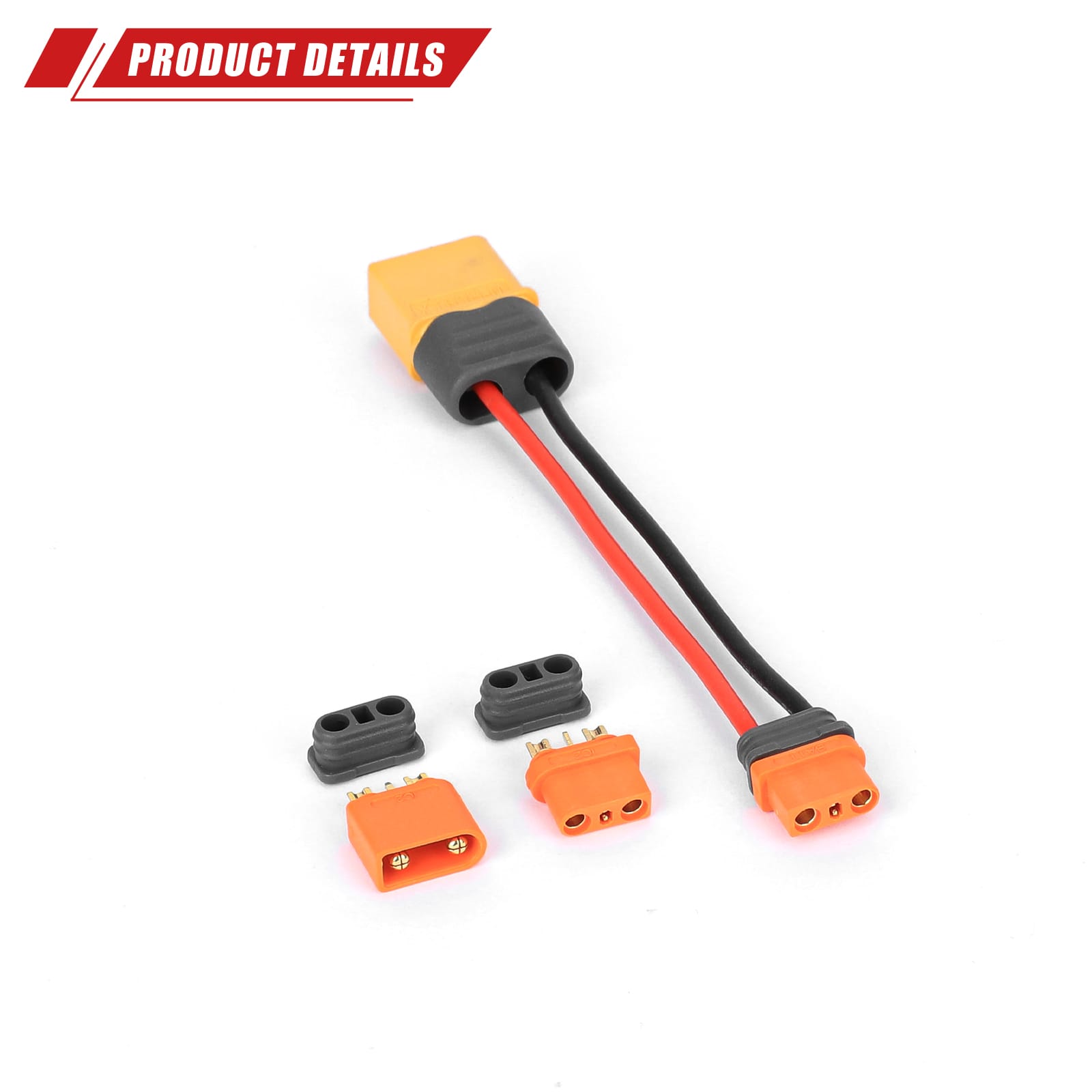 RCAWD RCAWD Battery Adapter Cable IC2 Female to XT60 Male