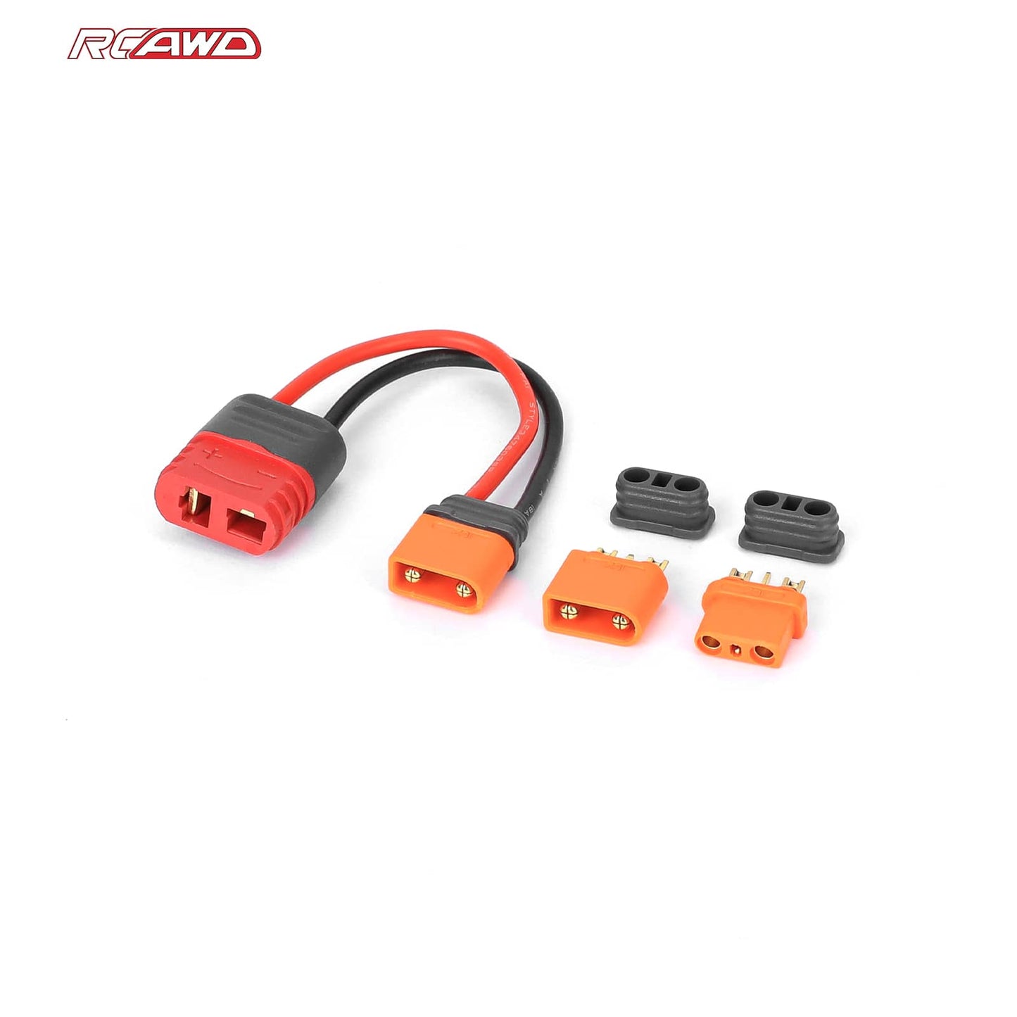 RCAWD RCAWD Battery Adapter Cable IC2 Male to T-Plug Female Set