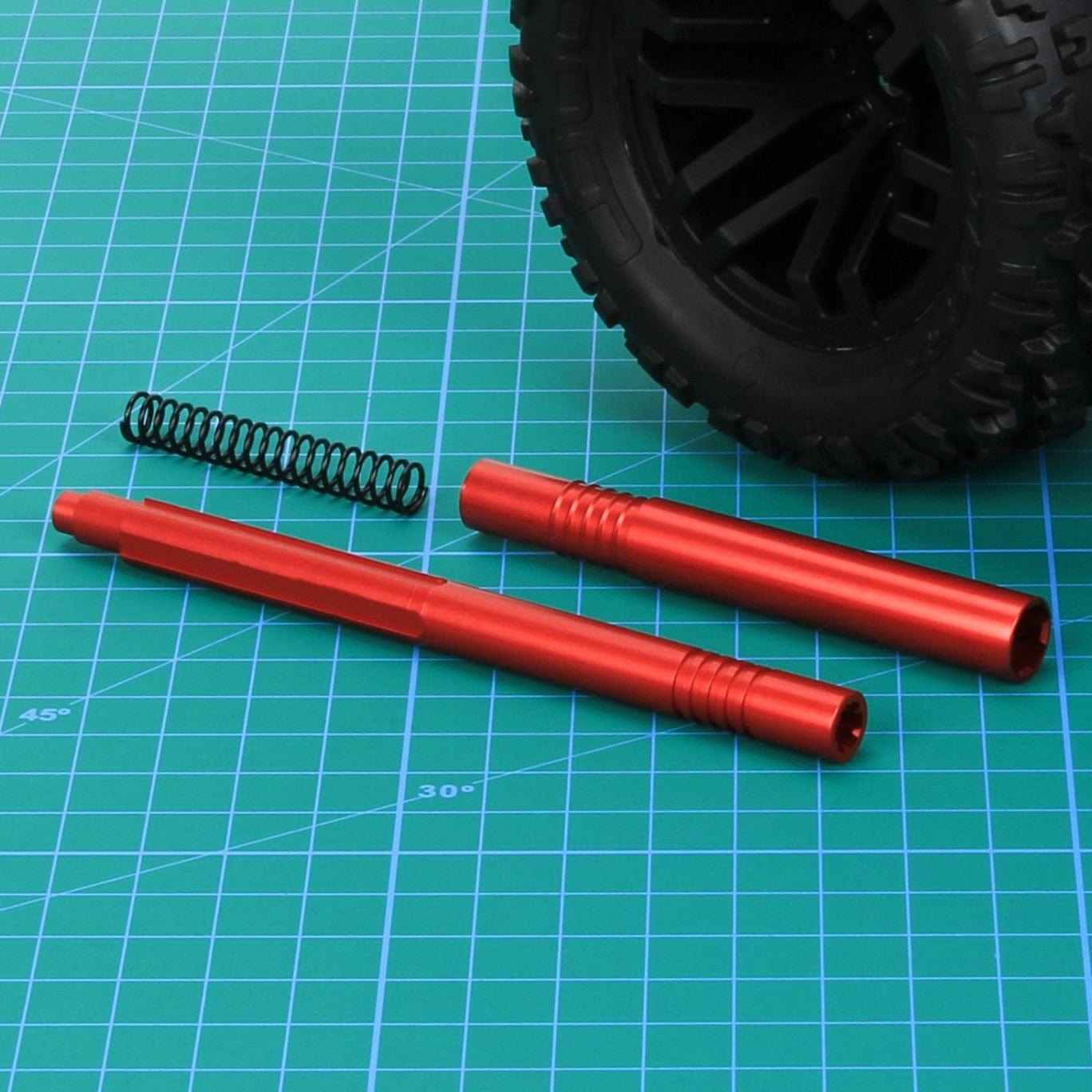 RCAWD Red RCAWD  arrma 3s&mega upgrades parts Aluminium center slider drive shaft ARAC3955