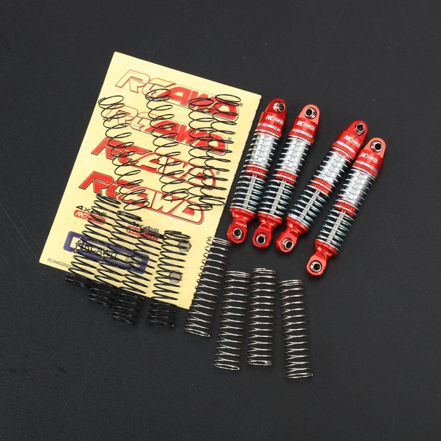 RCAWD Redcat 1/18 Ascent-18 53MM / Red RCAWD Redcat Ascent 18 Oil Filled Front Rear Shocks Absorber Damper Set