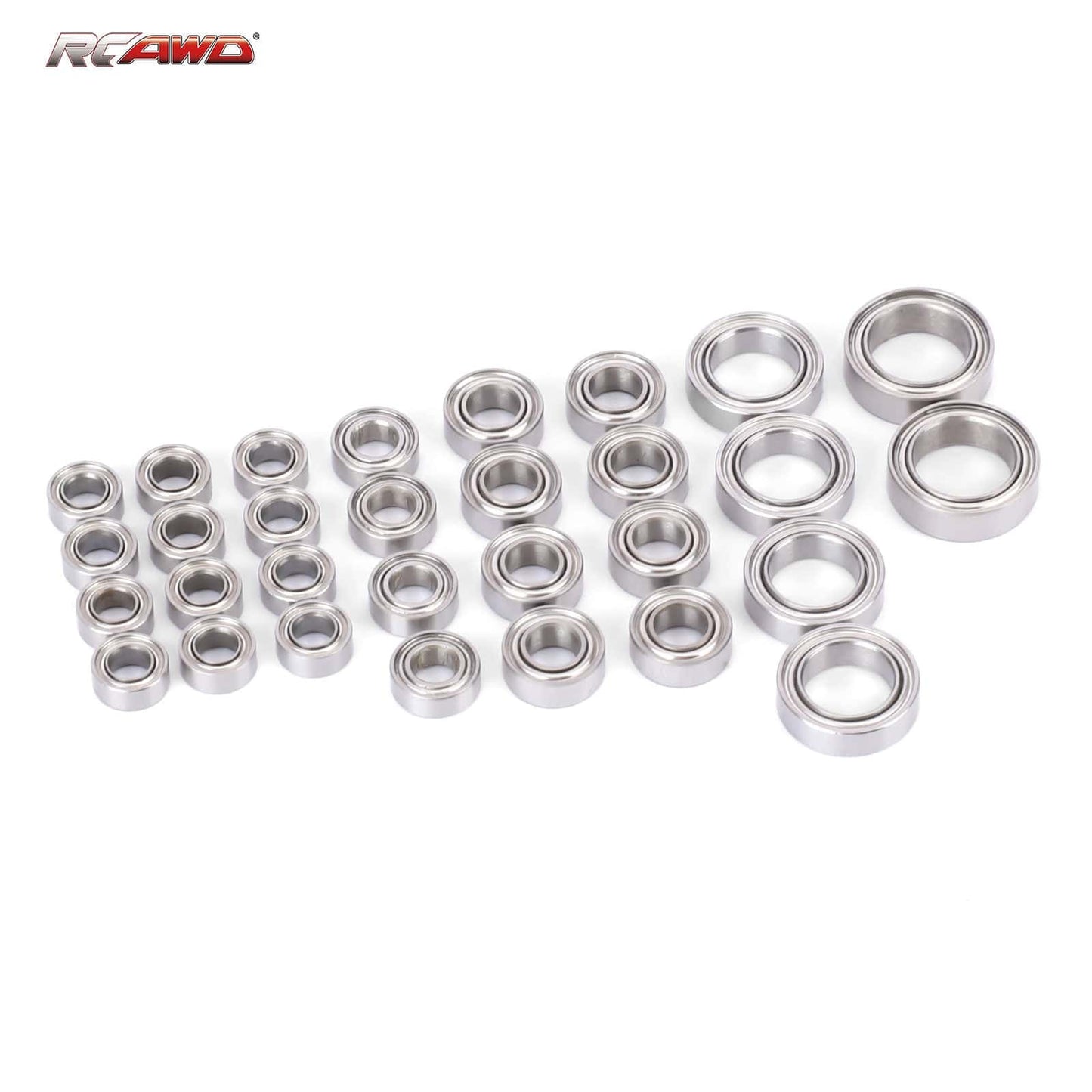 RCAWD Redcat 1/18 Ascent-18 Complete Ball Bearing Set RCAWD Redcat Ascent 18 Sealed Bearing Kit 30PCS