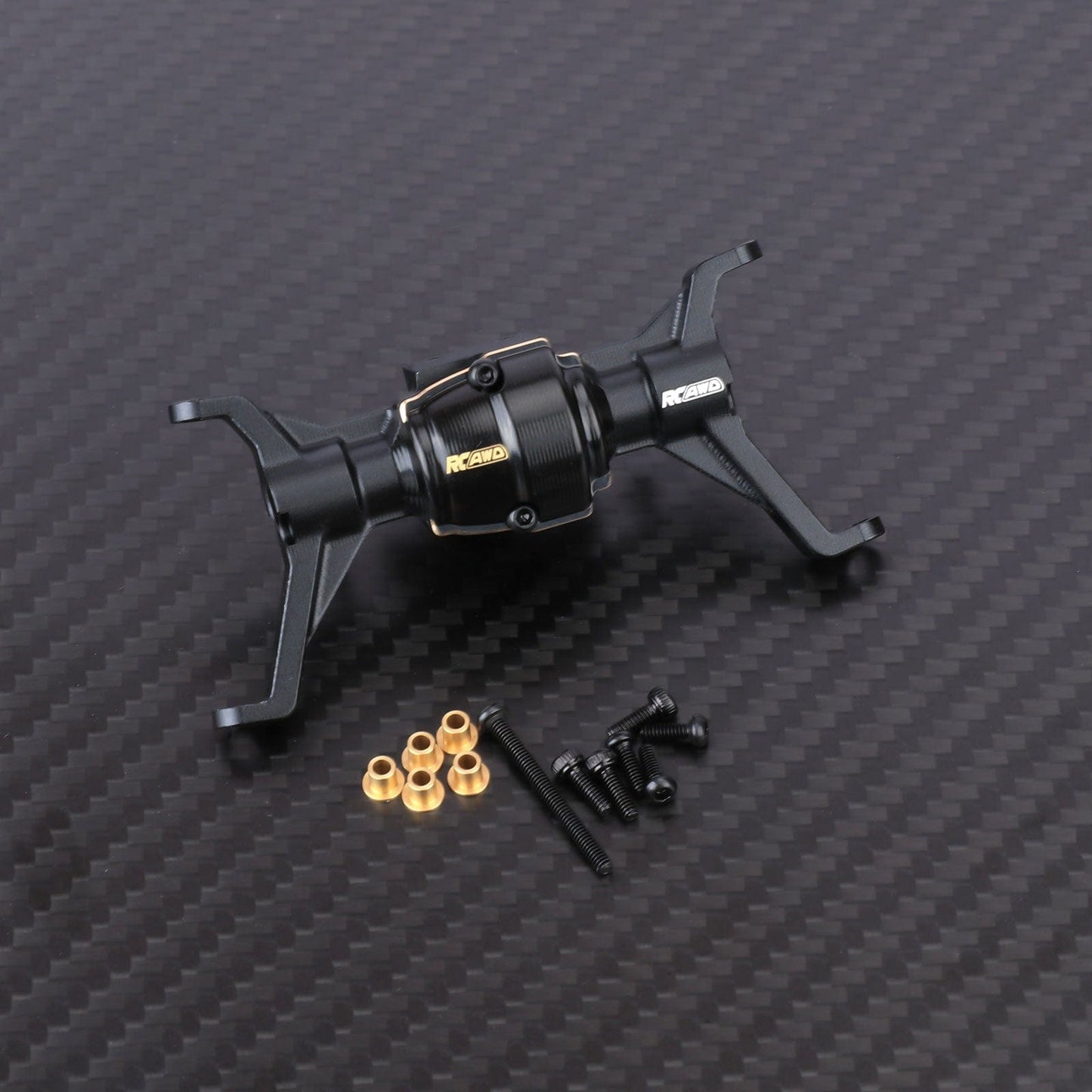 RCAWD Redcat 1/18 Ascent-18 Front Portal Axle Housing with Brass Axle cover / Black RCAWD Redcat Ascent-18 Front Rear Portal Axle housing Set with Brass cover