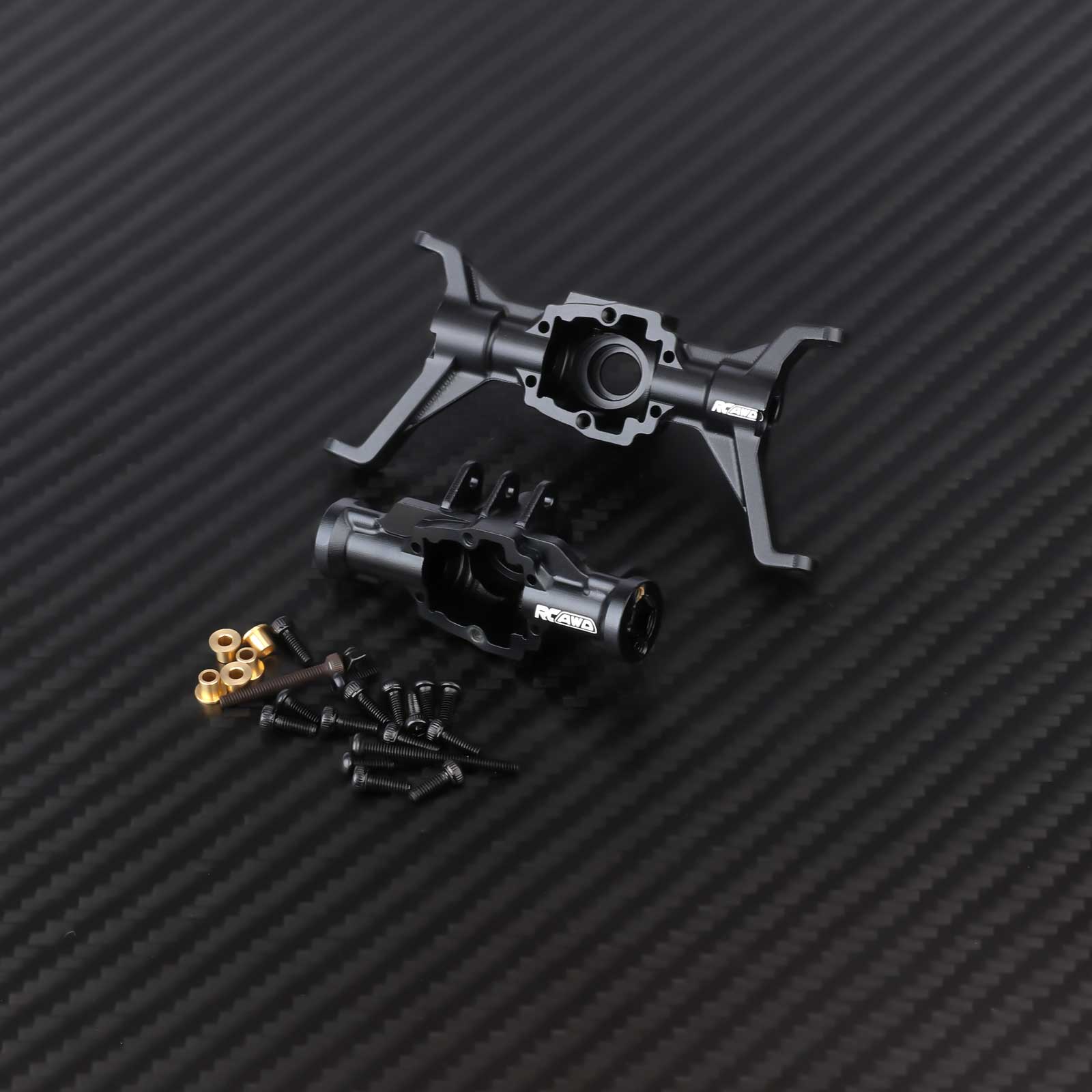 RCAWD Redcat 1/18 Ascent-18 Front Rear Portal Axle Housing / Black RCAWD Redcat Ascent-18 Front Rear Portal Axle housing Set with Brass cover