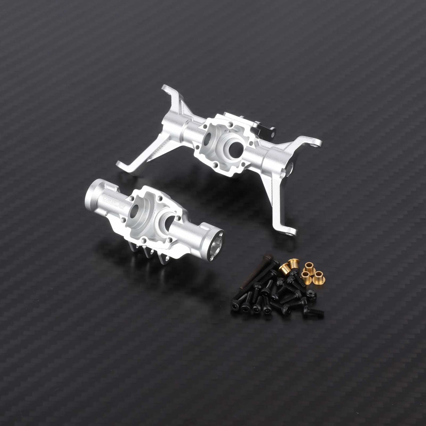 RCAWD Redcat 1/18 Ascent-18 Front Rear Portal Axle Housing / Silver RCAWD Redcat Ascent-18 Front Rear Portal Axle housing Set with Brass cover