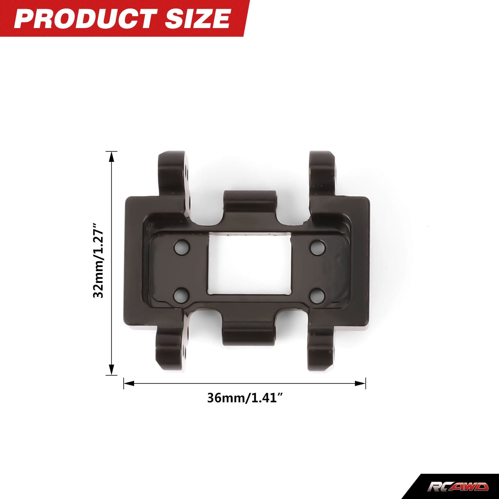 RCAWD Redcat 1/18 Ascent-18 Gearbox Transmission Mount RCAWD Redcat Ascent 18 Brass Center Skid Plate