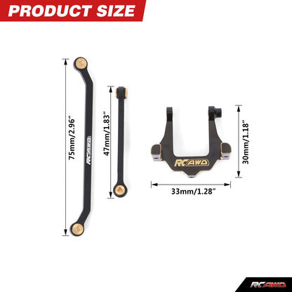 RCAWD Redcat 1/18 Ascent-18 RCAWD Redcat Ascent 18 Brass Servo Mount Set with Steering Linkages