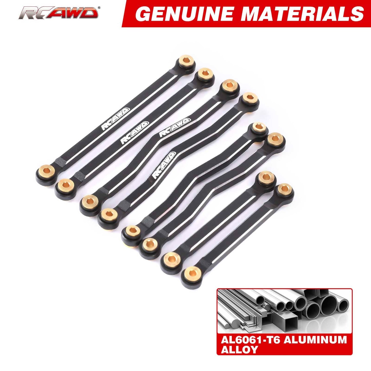 RCAWD Redcat 1/18 Ascent-18 RCAWD Redcat Ascent 18 Front Rear Axle High Clearance Tie Rod Link Linkages