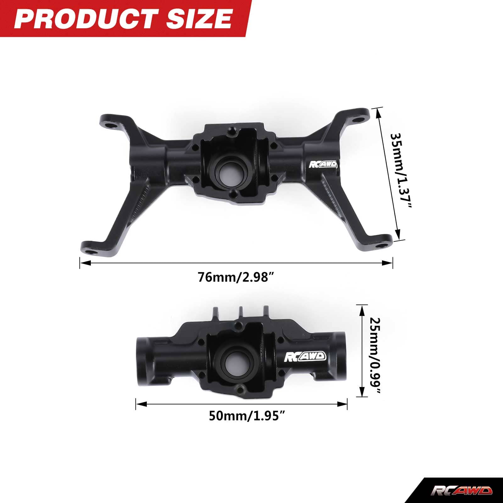 RCAWD Redcat 1/18 Ascent-18 RCAWD Redcat Ascent-18 Front Rear Portal Axle housing Set with Brass cover