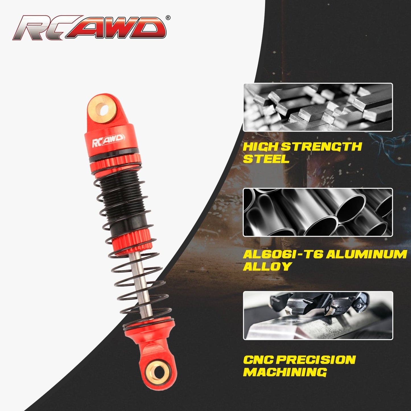 RCAWD Redcat 1/18 Ascent-18 RCAWD Redcat Ascent 18 Oil Filled Front Rear Shocks Absorber Damper Set