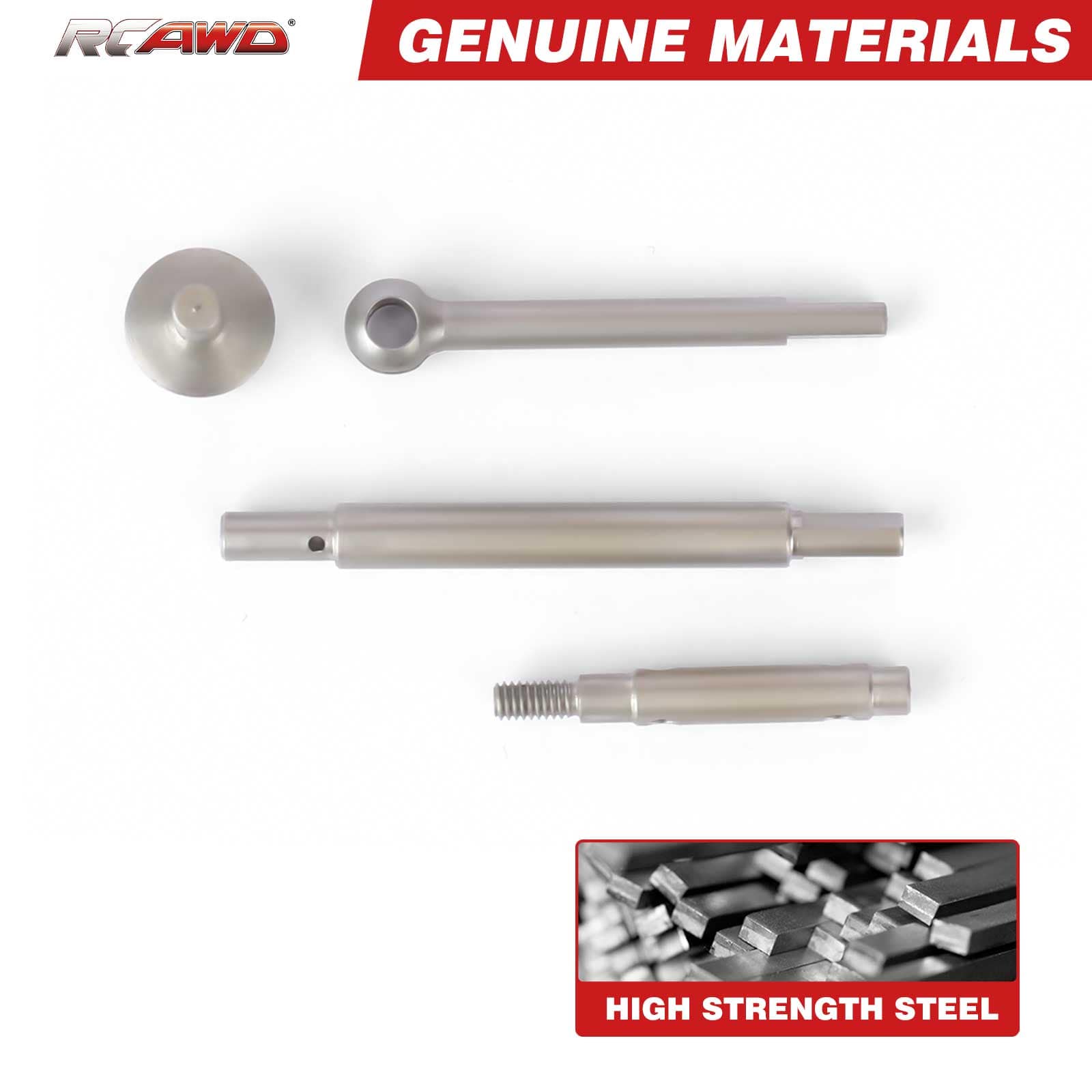 RCAWD Redcat 1/18 Ascent-18 RCAWD Redcat Ascent 18 Stainless Steel Front Rear Portal Axle Shafts
