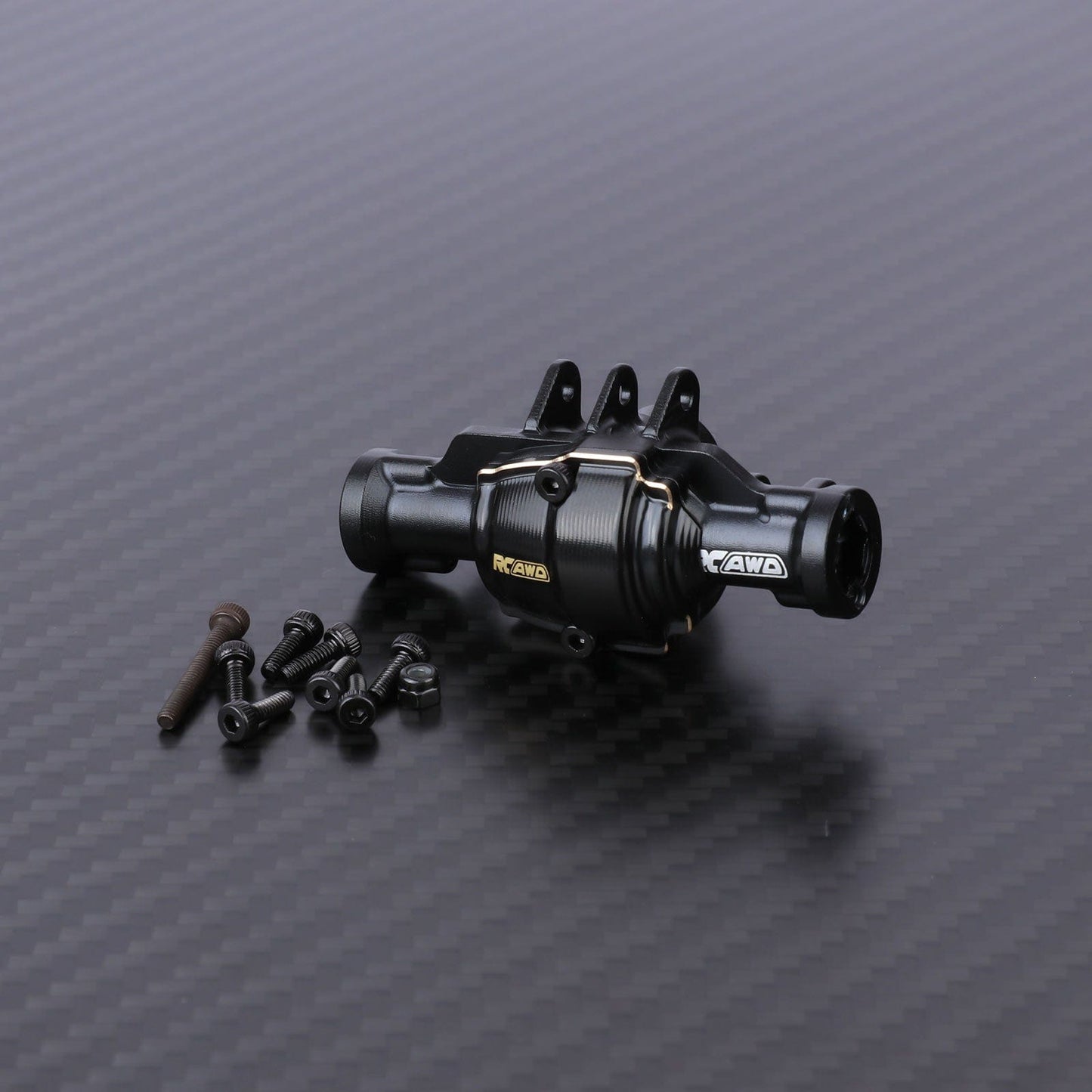 RCAWD Redcat 1/18 Ascent-18 Rear Portal Axle Housing with Brass Axle cover / Black RCAWD Redcat Ascent-18 Front Rear Portal Axle housing Set with Brass cover