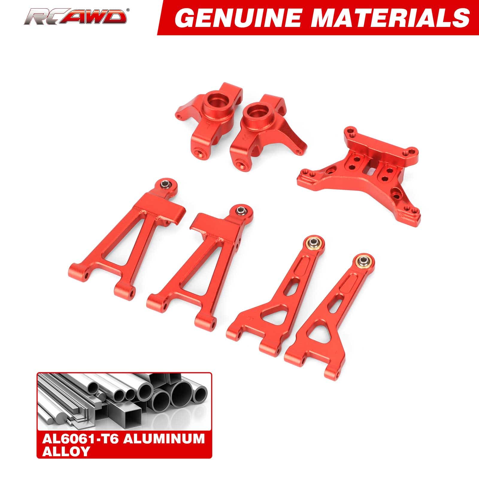 RCAWD REDCAT Volcano RCAWD Redcat HAIBOXING HPI 1/16 Front Steering Knuckles Suspension Arms Set