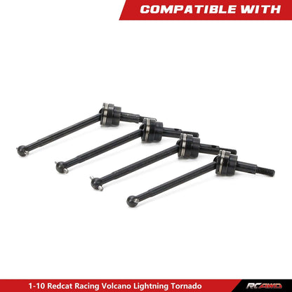 RCAWD REDCAT Volcano RCAWD Redcat Lightning STK Upgrades F/R CVD Driveshaft 4pcs for 1:10 Brushed Electric On Road Car