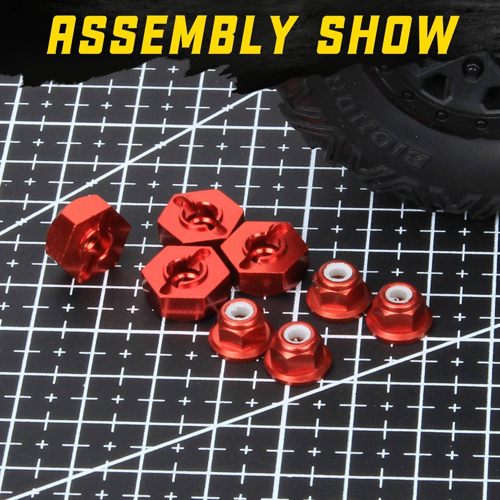 RCAWD REDCAT Volcano RCAWD RedCat Volcano Upgrades Aluminum 5mm Wheel Hex & M4 Lock Nuts 4pcs