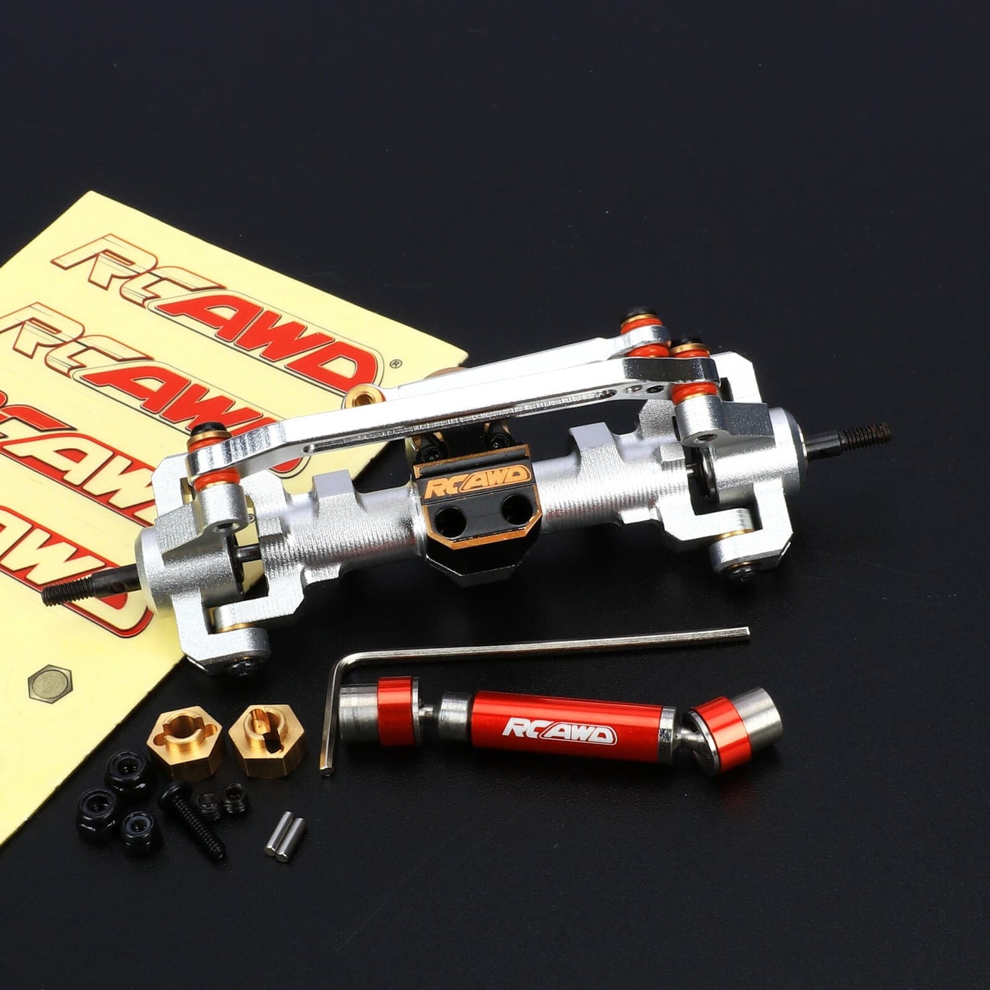 RCAWD RGT 1/24 Front portal axle / Silver RCAWD RGT 1/24 RC Crawler upgrades Portal Axle with Center drive shaft