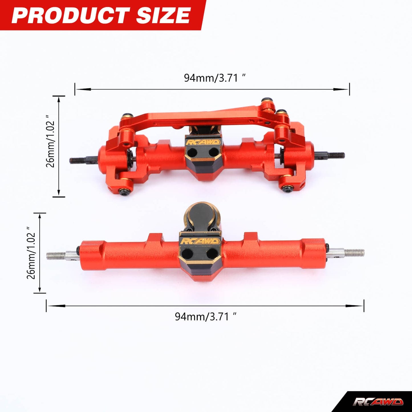 RCAWD RGT 1/24 RCAWD RGT 1/24 RC Crawler upgrades Portal Axle with Center drive shaft