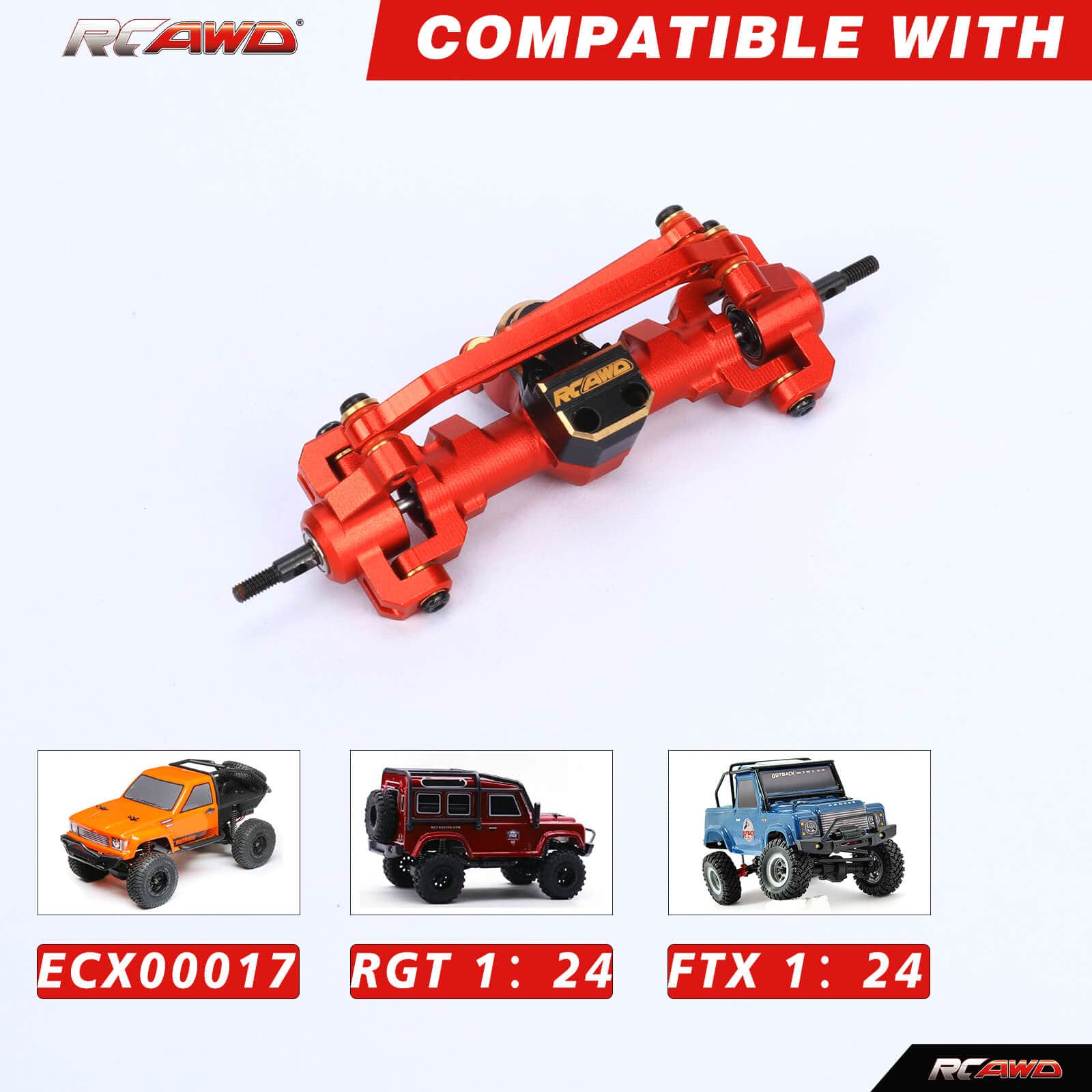 RCAWD RGT 1/24 RCAWD RGT 1/24 RC Crawler upgrades Portal Axle with Center drive shaft