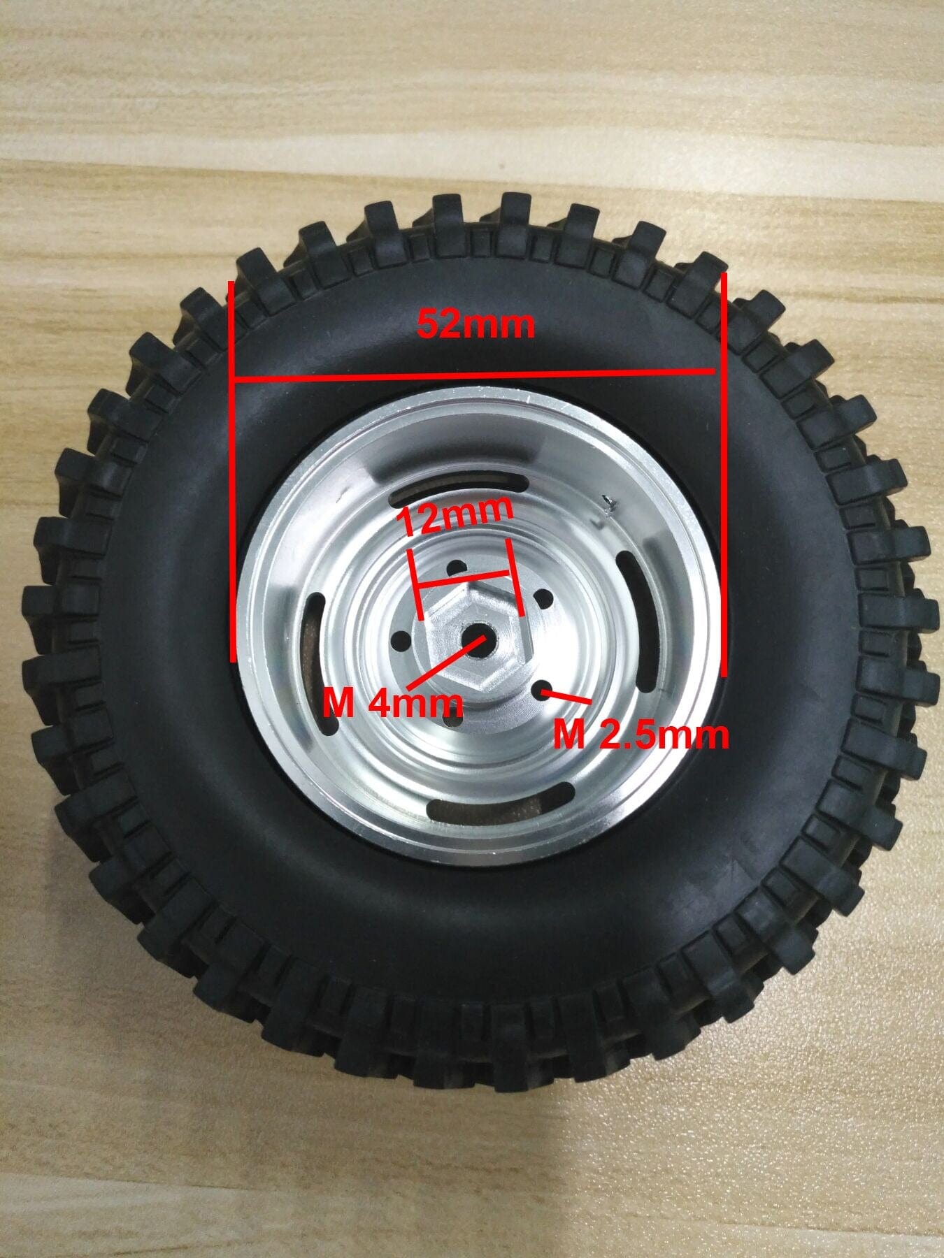 RCAWD RGT136100 RCAWD 4pcs 100*36mm wheels tires with alloy rim for ECX 1/12 Barrage 1/18 Temper 1/10 RGT 136100 and FTX Outback crawler