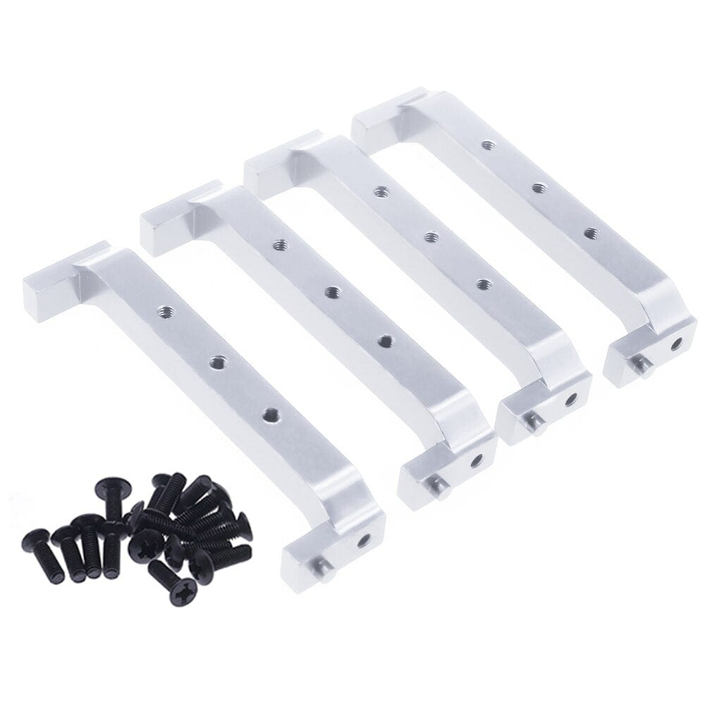 RCAWD RGT136100 Silver RCAWD 4pcs alloy Chassis Brace for ECX 1/12 Barrage 1/18 Temper 1/10 RGT 136100 and FTX Outback crawler parts 680031