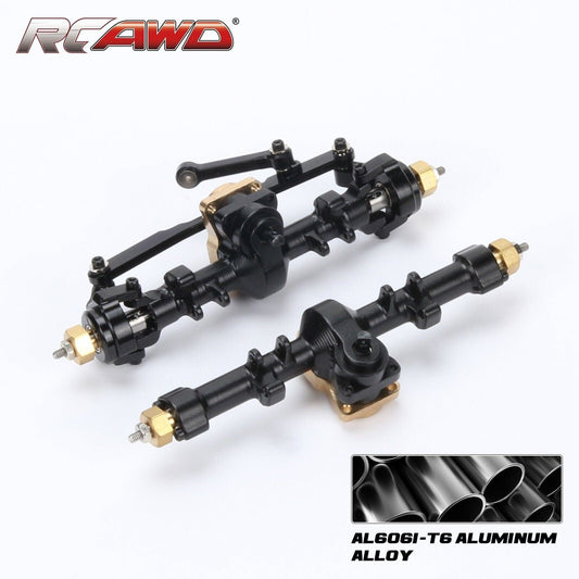 RCAWD SCX24 Alloy Front Rear Axle set - RCAWD