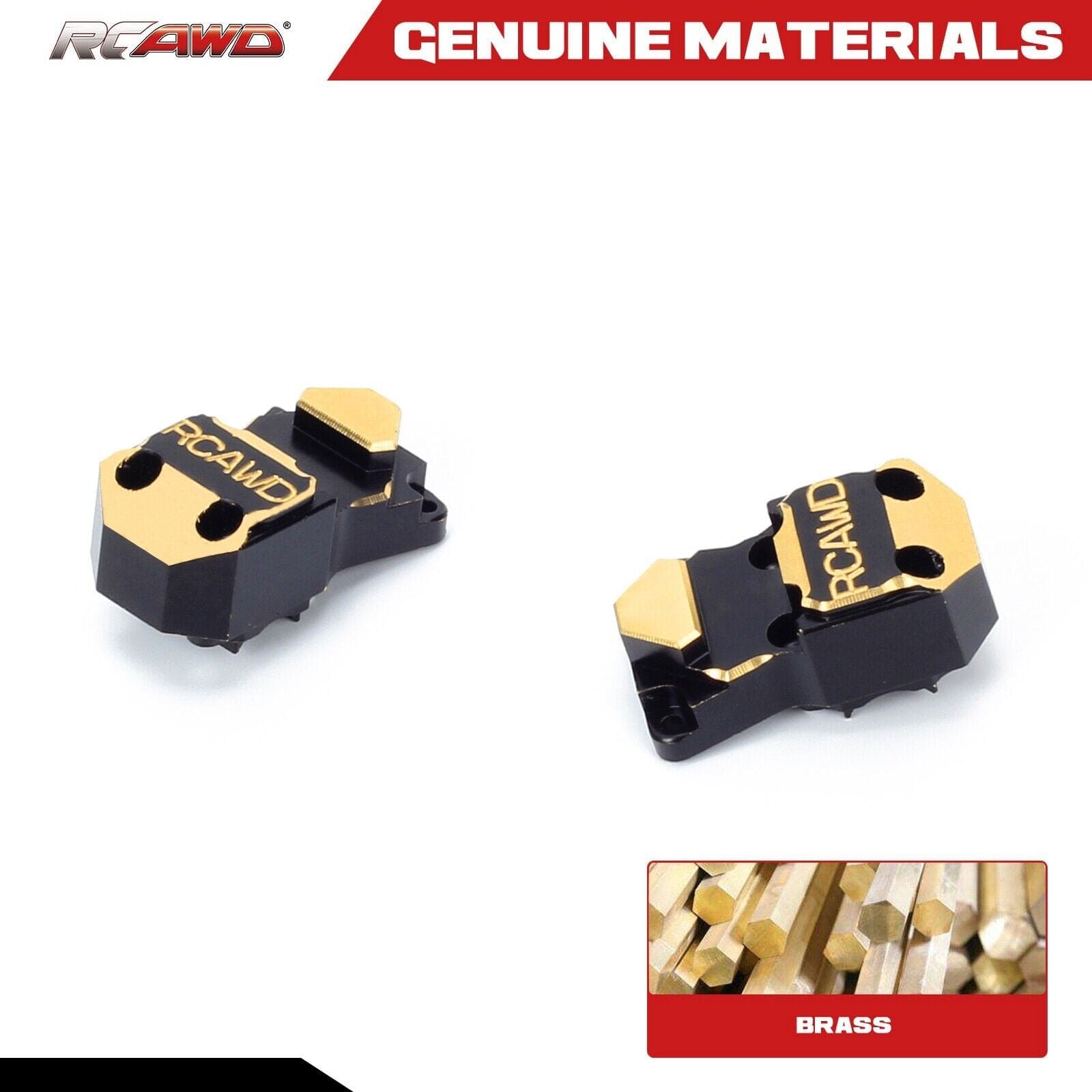 RCAWD SCX24 Brass Axle Housing Diff Cover 12g/pc compatiable with AX24 - RCAWD