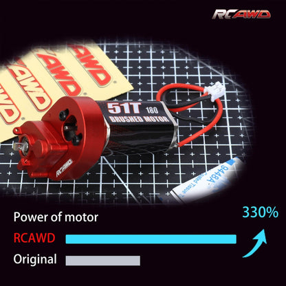 RCAWD SCX24 motor upgrades 180 Motor with metal gearbox combo SCX2550 - RCAWD