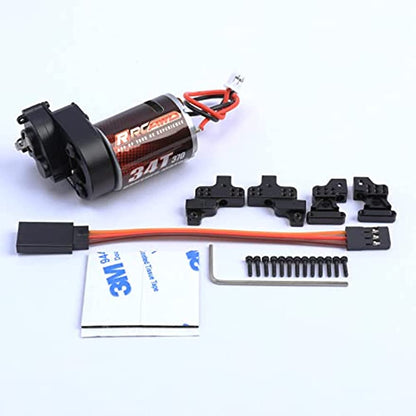 RCAWD SCX24 Motor Upgrades 370 34T Motor and Gearbox Combo Complete Set - RCAWD