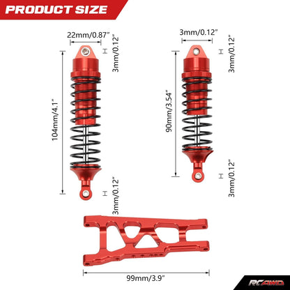 RCAWD Slash 4x4 Aluminum Suspension Set and Full Metal Shock Absorber - RCAWD