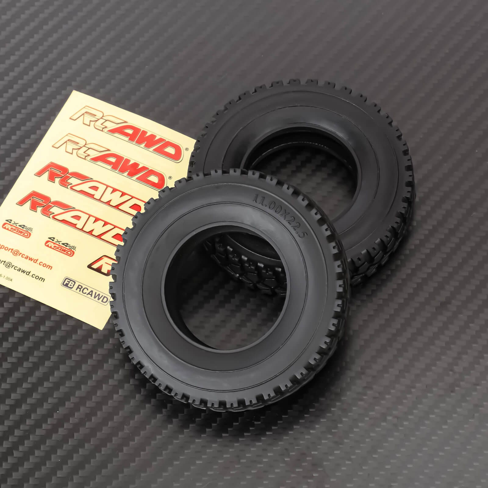 FLYXM 4PCS Soft Rubber Tires 22mm/25mm For 1/14 Tamiya RC Tractor Truck Car