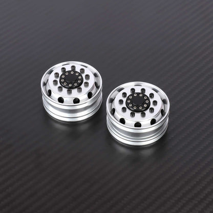 RCAWD Tamiya 1/14 Tractor Truck Series Black RCAWD Tamiya Tractor Truck H12 Hex hub Front Beadlock Wheel Rims 2PCS