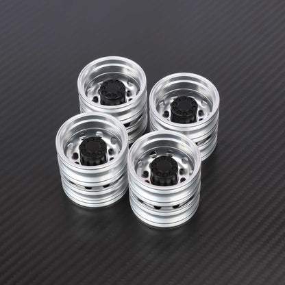 RCAWD Tamiya 1/14 Tractor Truck Series Black RCAWD Tamiya Tractor Truck Rear Wheel Rims 4PCS